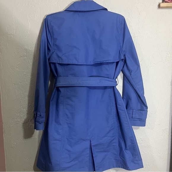 l.l. Bean Periwinkle Trench Coat Size S - Picture 2 of 7